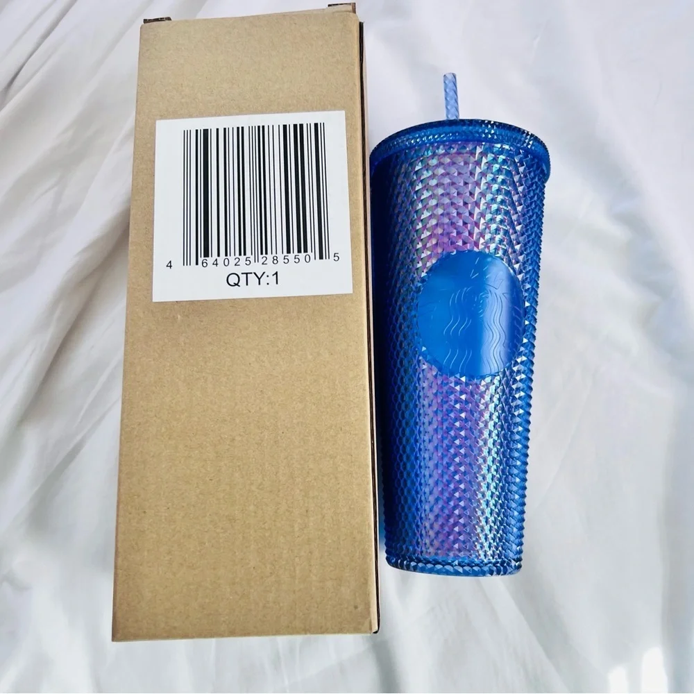 NEW IN BOX Disney Parks Starbucks 50th Anniversary Blue Studded Tumbler